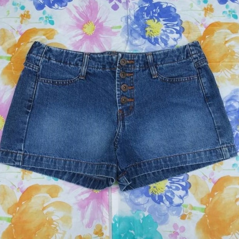 L.e.i. Denim Jean Button Fly Shorts Size 7